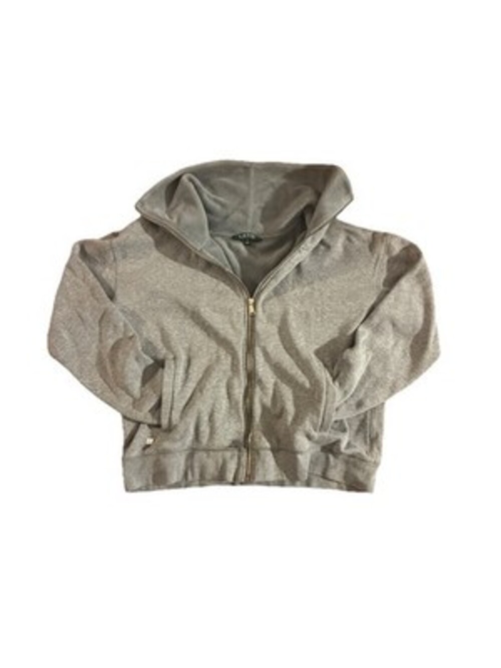 Lauren Ralph Lauren Women's Grey Full Zip-Up  Sweater Size M